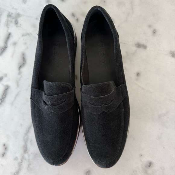FLEXX Suede Leather Loafer Black Size 39 - Picture 3 of 10